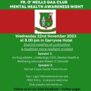 Mental Health Awareness Night in Garryvoe Hotel 22nd Nov